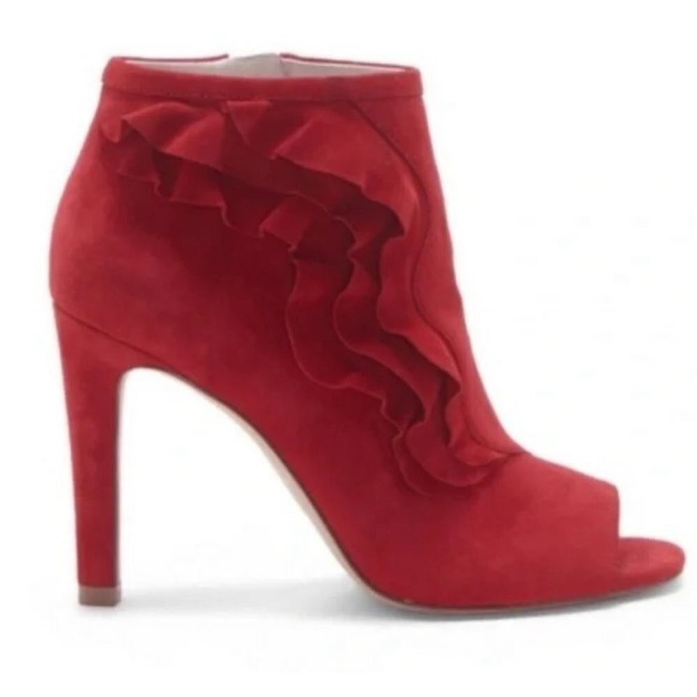 Louise et Cie Lo-Haze Red Suede Ankle Boots Size 8M/38